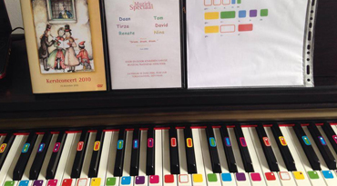 Lezioni di piano con la musica colorata